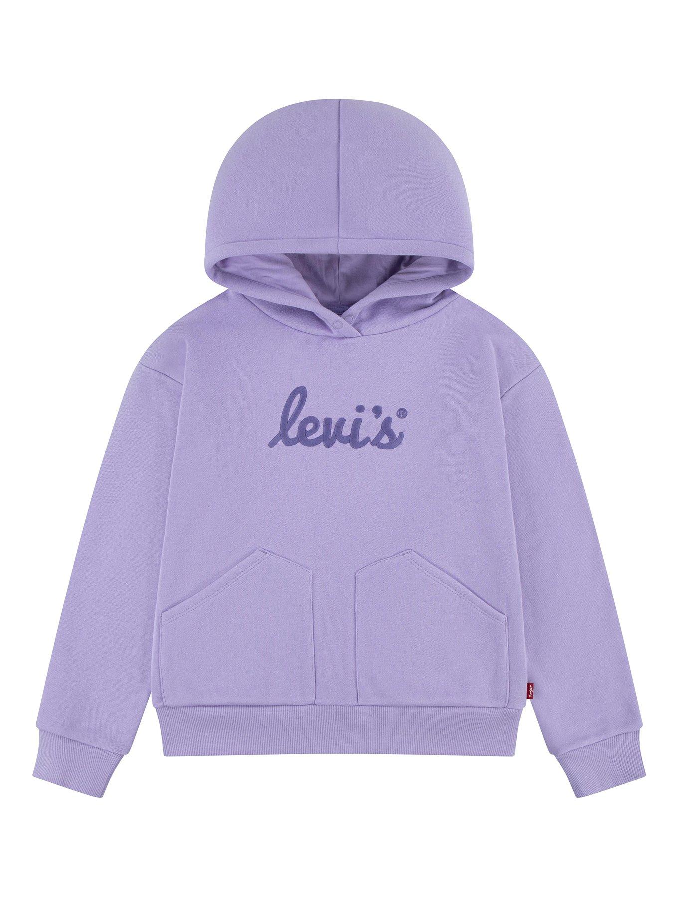 Girls Poster Logo Hoodie Purple Rose