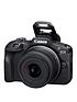  image of canon-eos-r100-aps-c-mirrorless-camera-kit-inc-rf-s-18-45mm-lens-128gb-sd-card-neck-strap-and-case-black