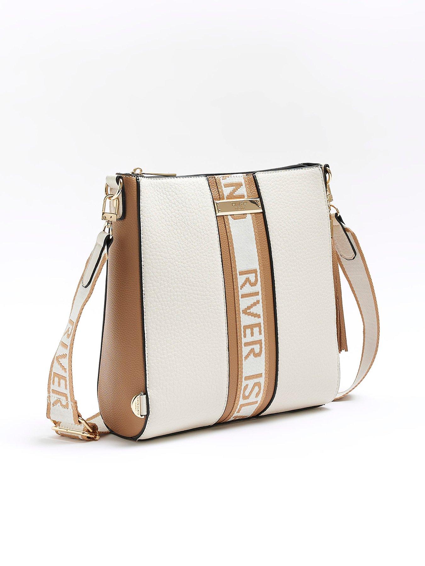 Buy River Island Monogram Webbing Cross-Body White Bag from Next USA