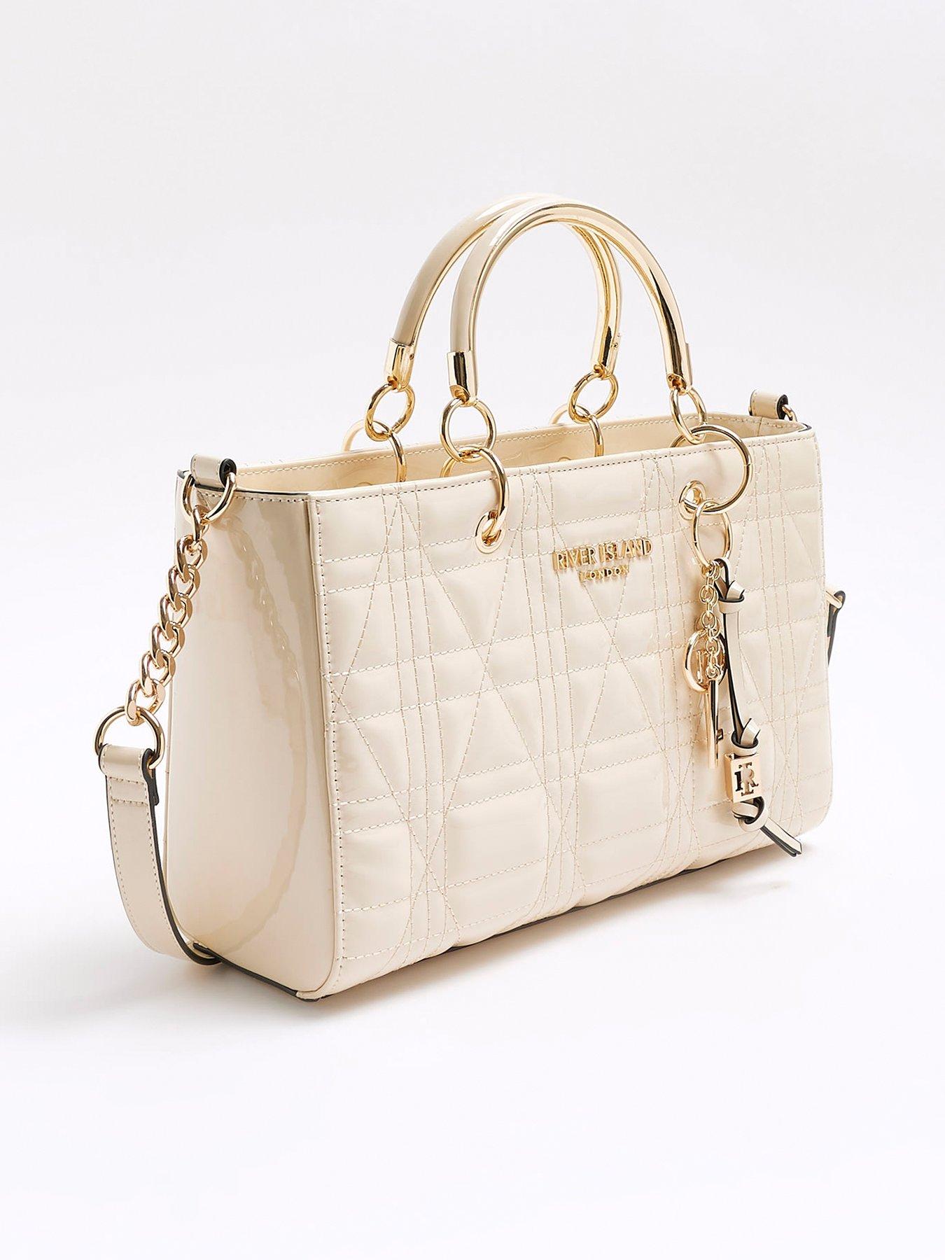 River island quilted online tote bag