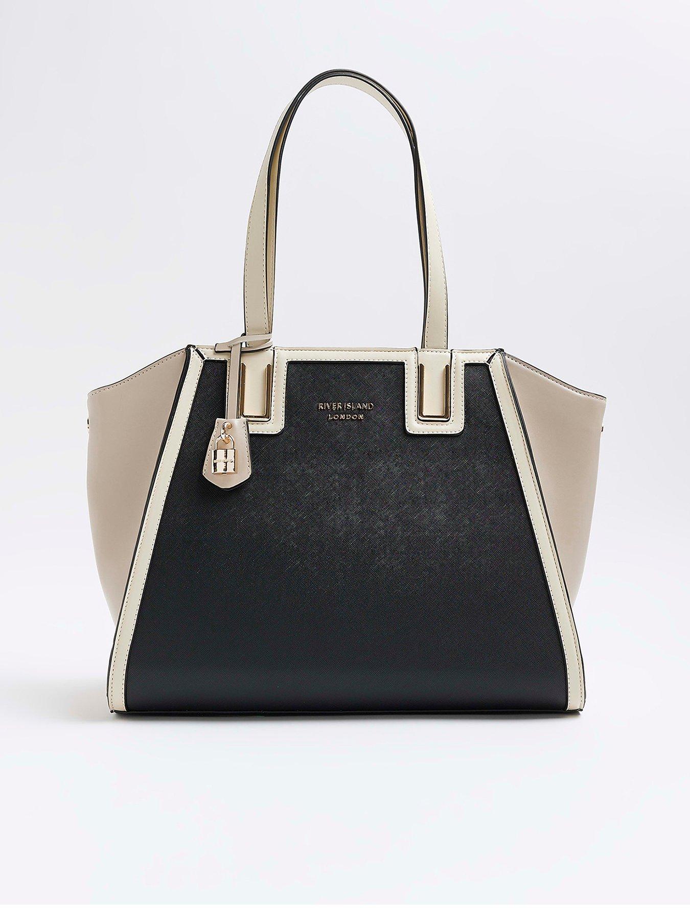 River Island Winged Charm Tote Bag - Black | very.co.uk