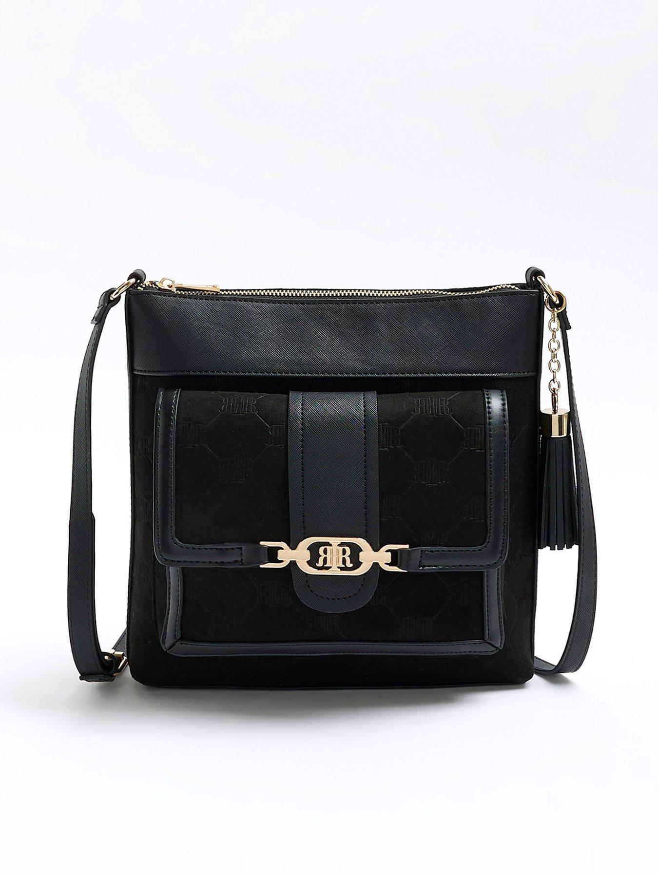 River island cheap black side bag