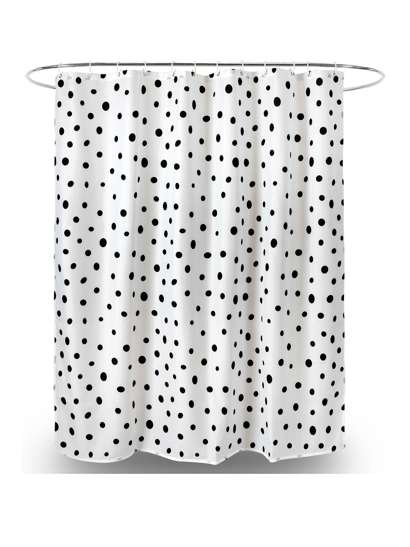 AQUALONA Dalmatian Dots Shower Curtain