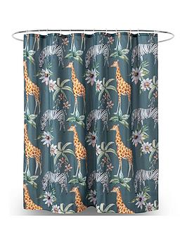 Product photograph of Aqualona Savanah Shower Curtain from very.co.uk