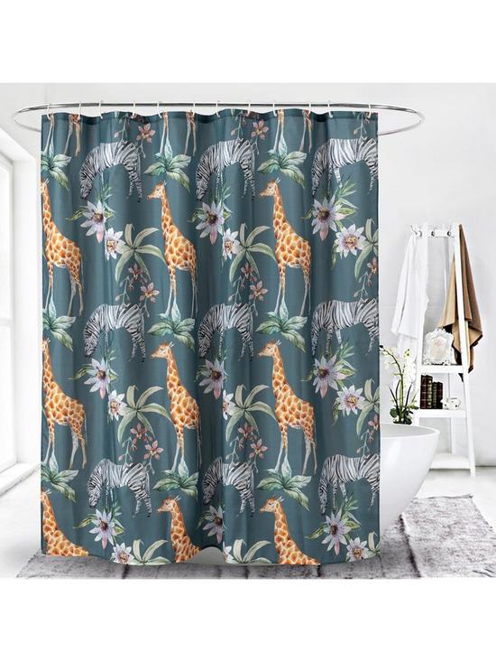 stillFront image of aqualona-savanah-shower-curtain