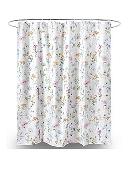 Product photograph of Aqualona Summer Floral Shower Curtain from very.co.uk
