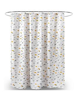 Product photograph of Aqualona Watercolour Dot Shower Curtain from very.co.uk