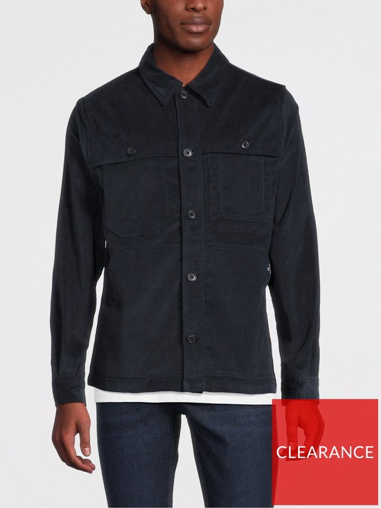 front image of ps-paul-smith-cord-workwear-shirt-jacket-navy
