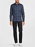  image of ps-paul-smith-floral-printnbsptailored-fitnbspshirt-navy
