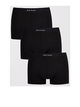 ps paul smith men's 3 pack trunks - black