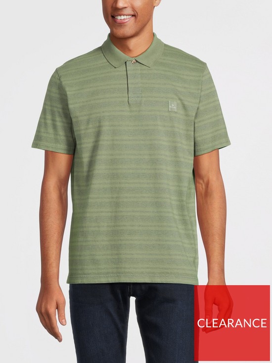 front image of ps-paul-smith-stripe-logo-polo-shirt-greennbsp