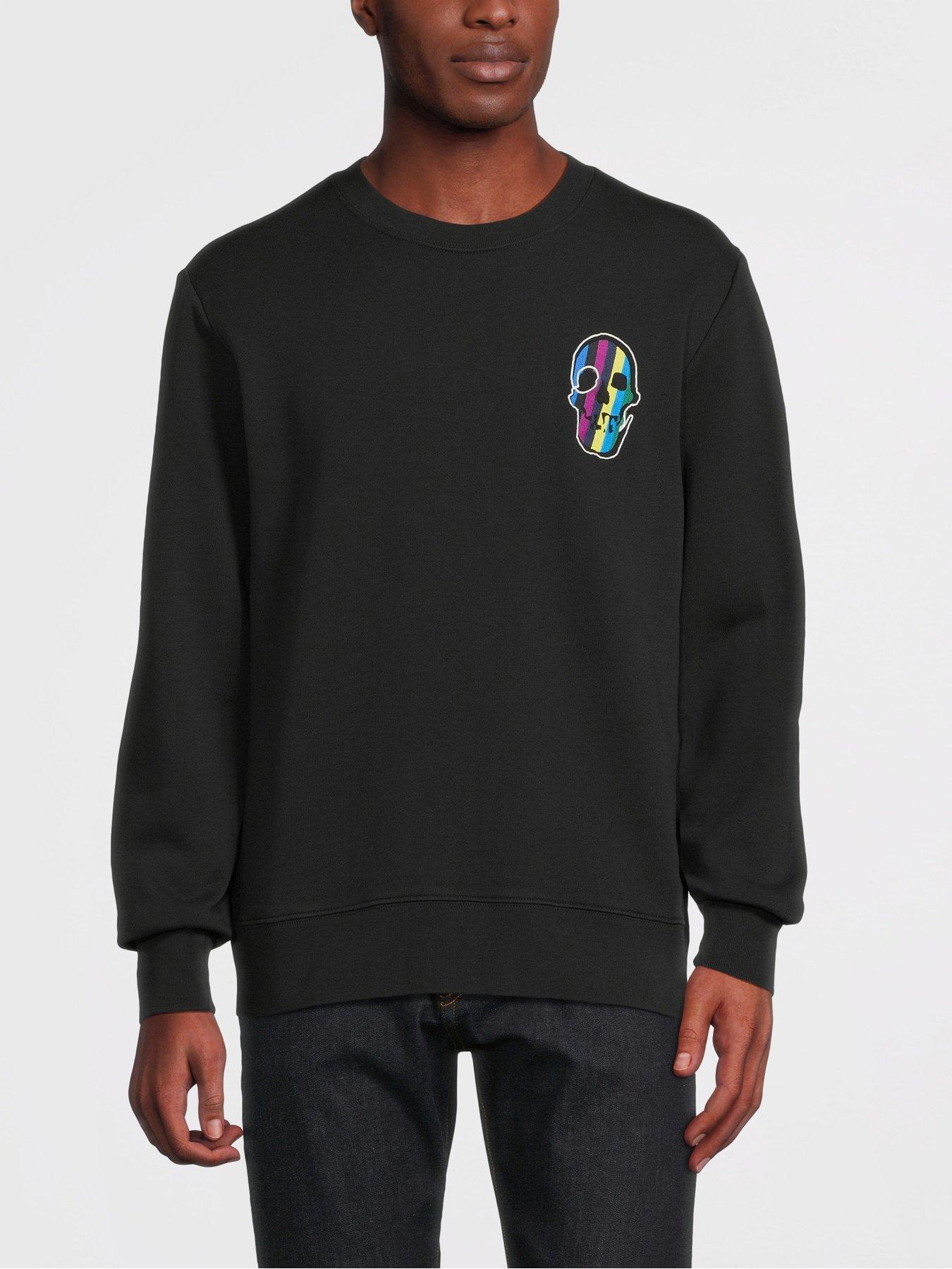 PS PAUL SMITH Skull Badge Crew Sweatshirt - Black | very.co.uk