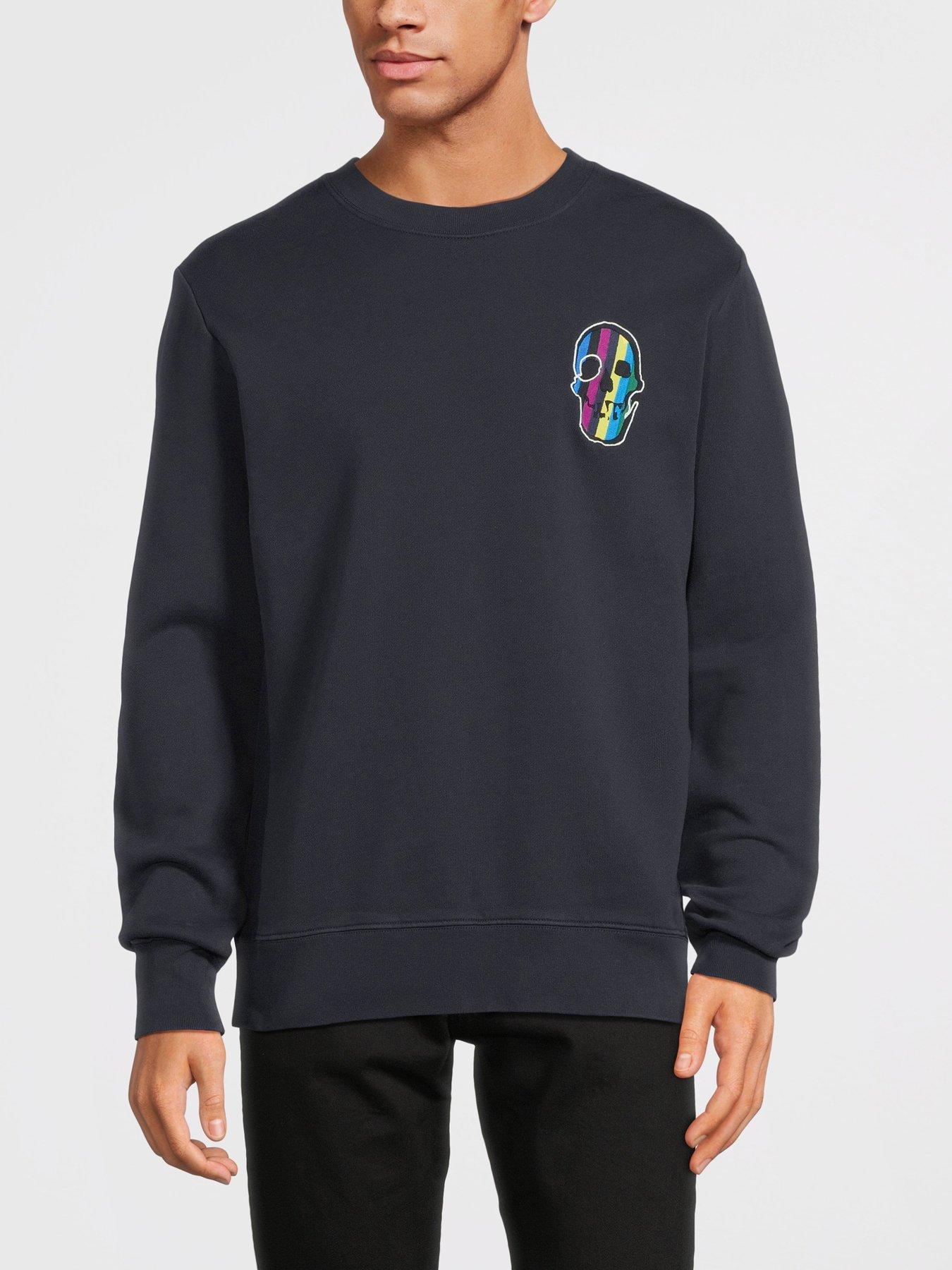 Skull Badge Crew Sweatshirt - Navy