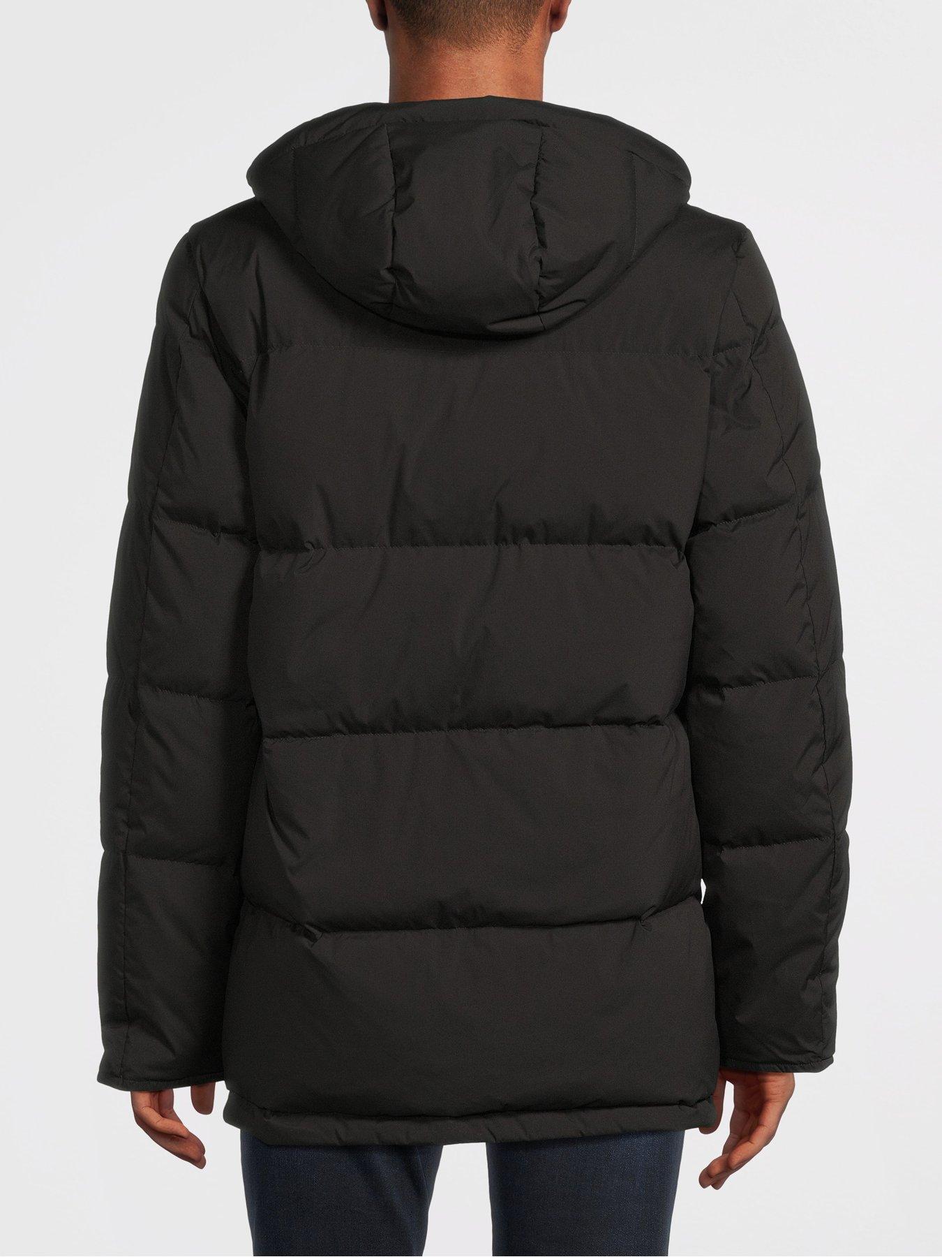 PS PAUL SMITH Hooded Down Parka Coat Black Very