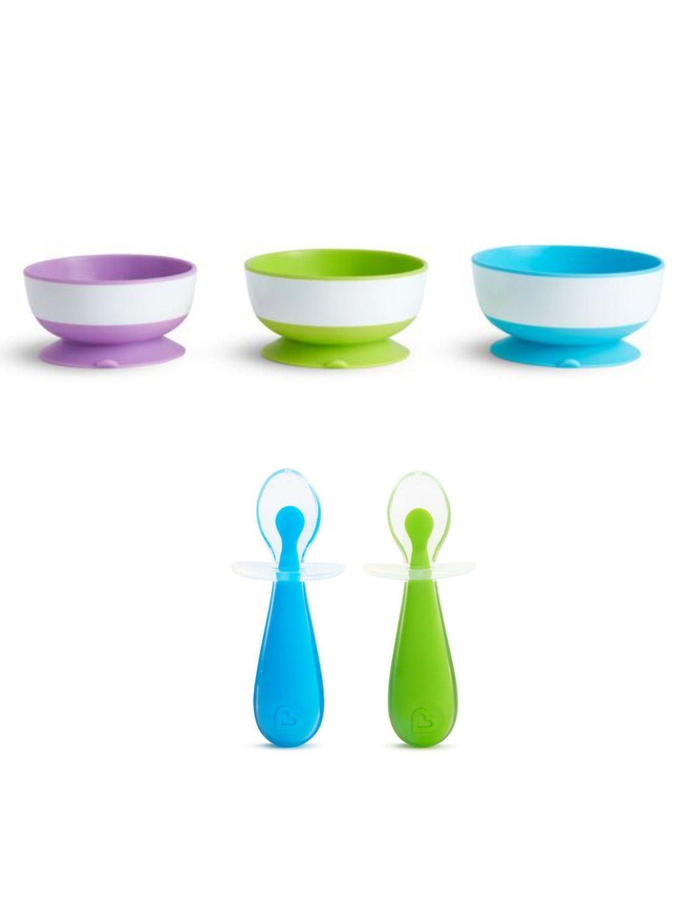 Munchkin Stay Put Suction Bowl,Purple, Green & Blue 3 Pack : : Baby