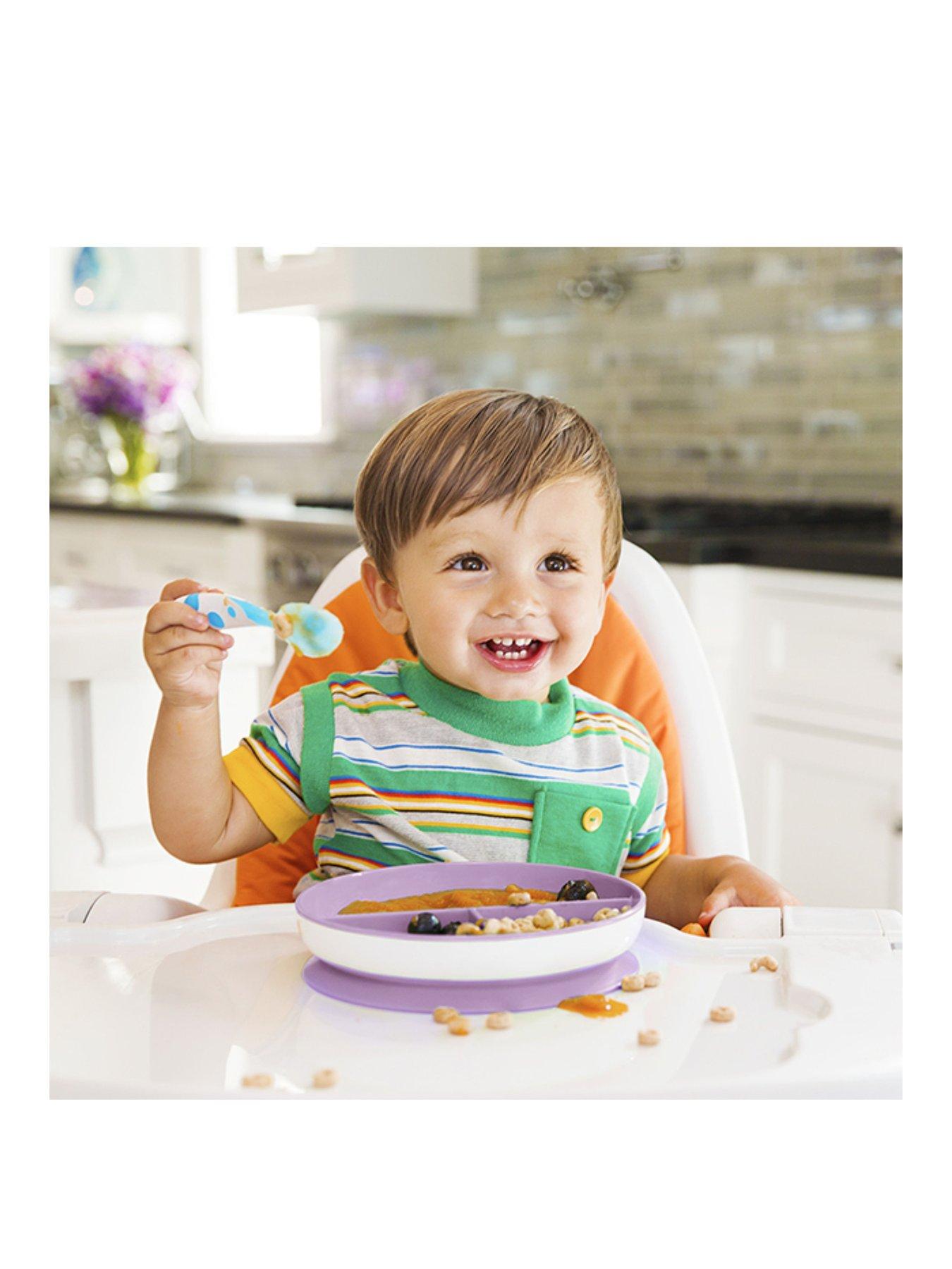 Munchkin Stay Put Suction Plates and Gentle Scoop Spoons Bundle