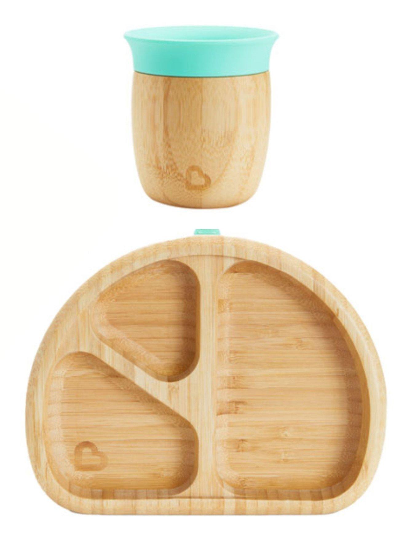 undefined Bambou Divided Suction Plate and Cup Set - Natural