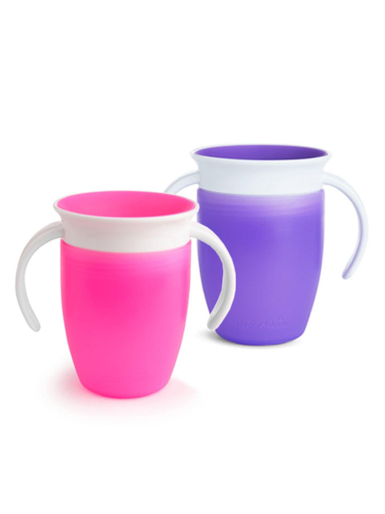 undefined Miracle 360 Trainer Cup, 7oz/207ml- 2 Pack (Pink/Purple)