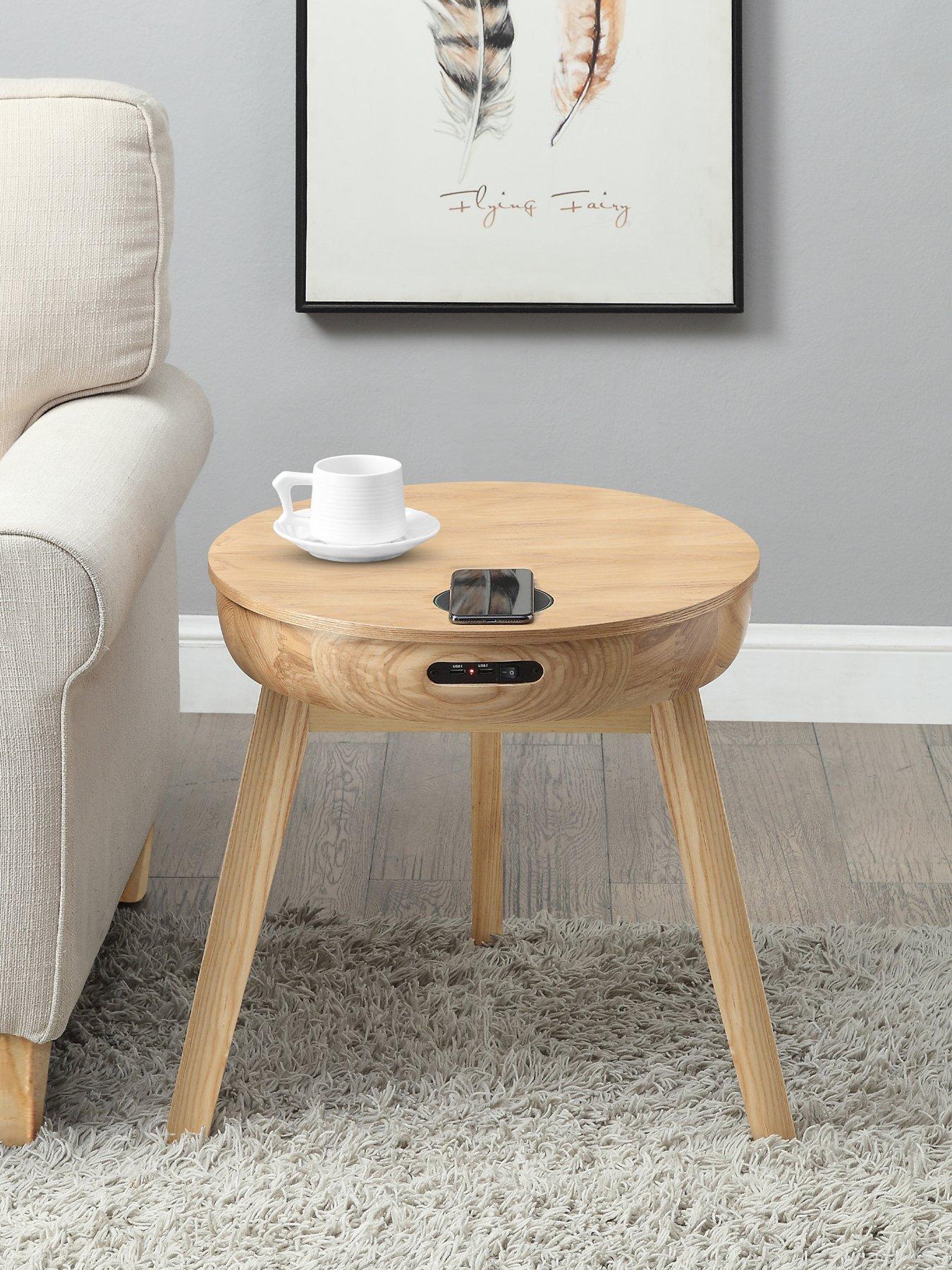 Jual San Francisco Smart Lamp Table - Real Wood Veneer