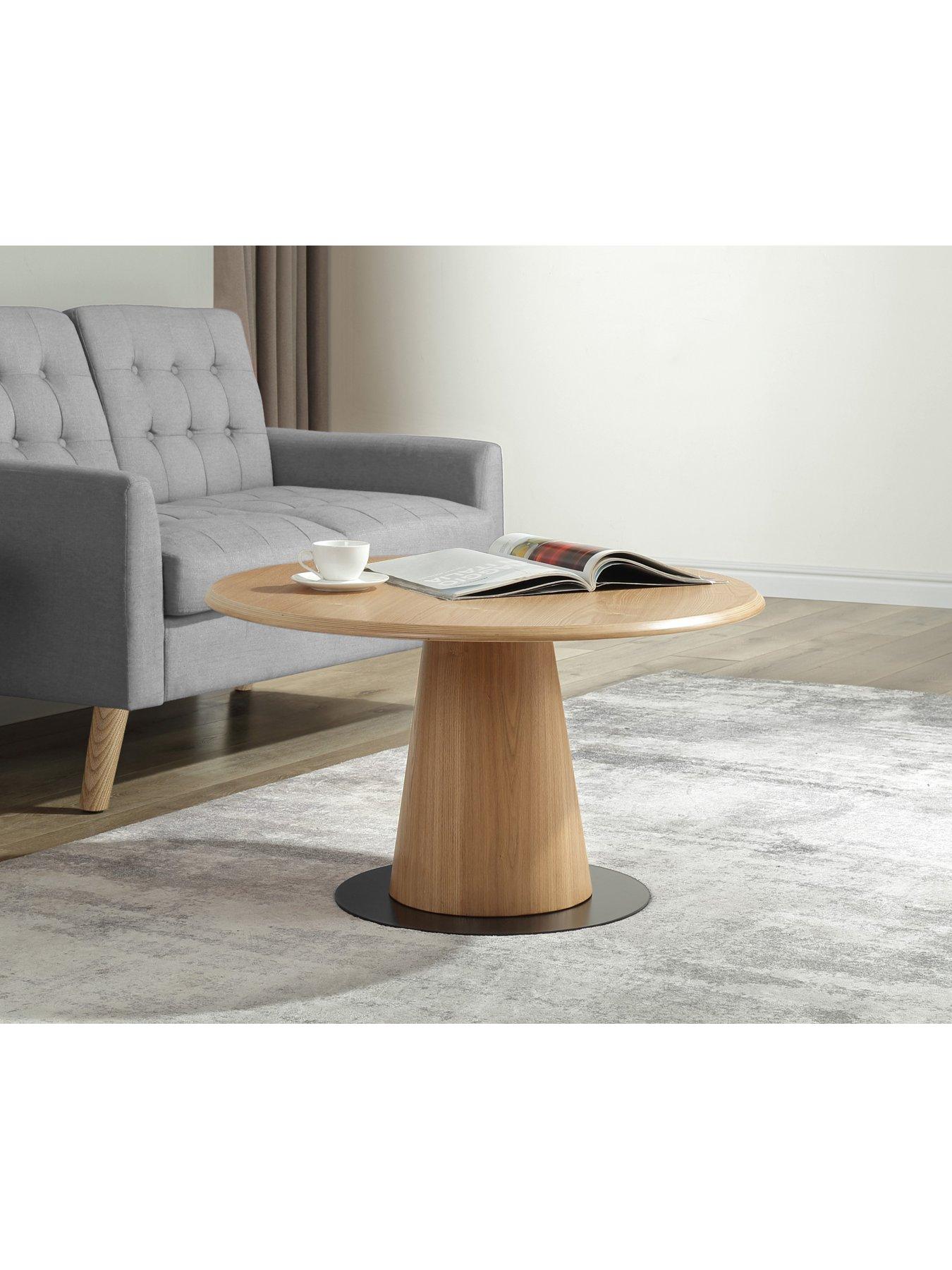 undefined Siena Round Coffee Table - Real Wood Veneer