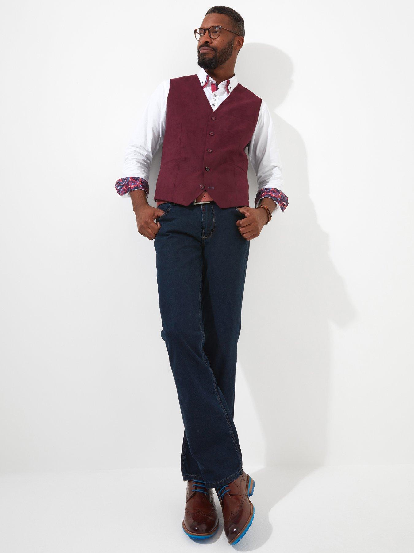 Dark sale red waistcoat