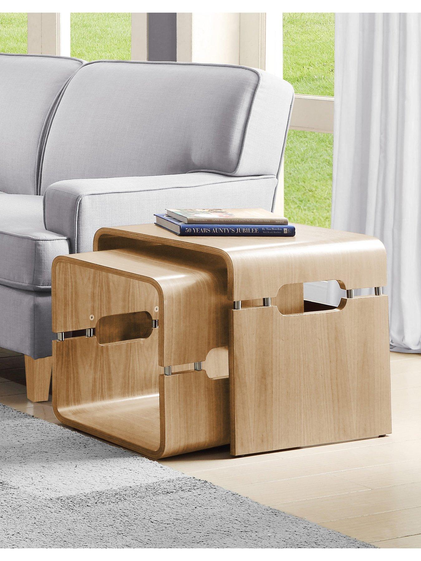 undefined Havana Nest of Tables - Real Wood Oak Veneer