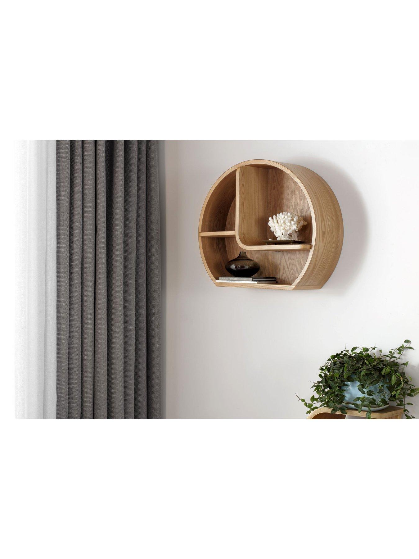 Jual San Francisco Wall Shelf - Real Wood Veneer