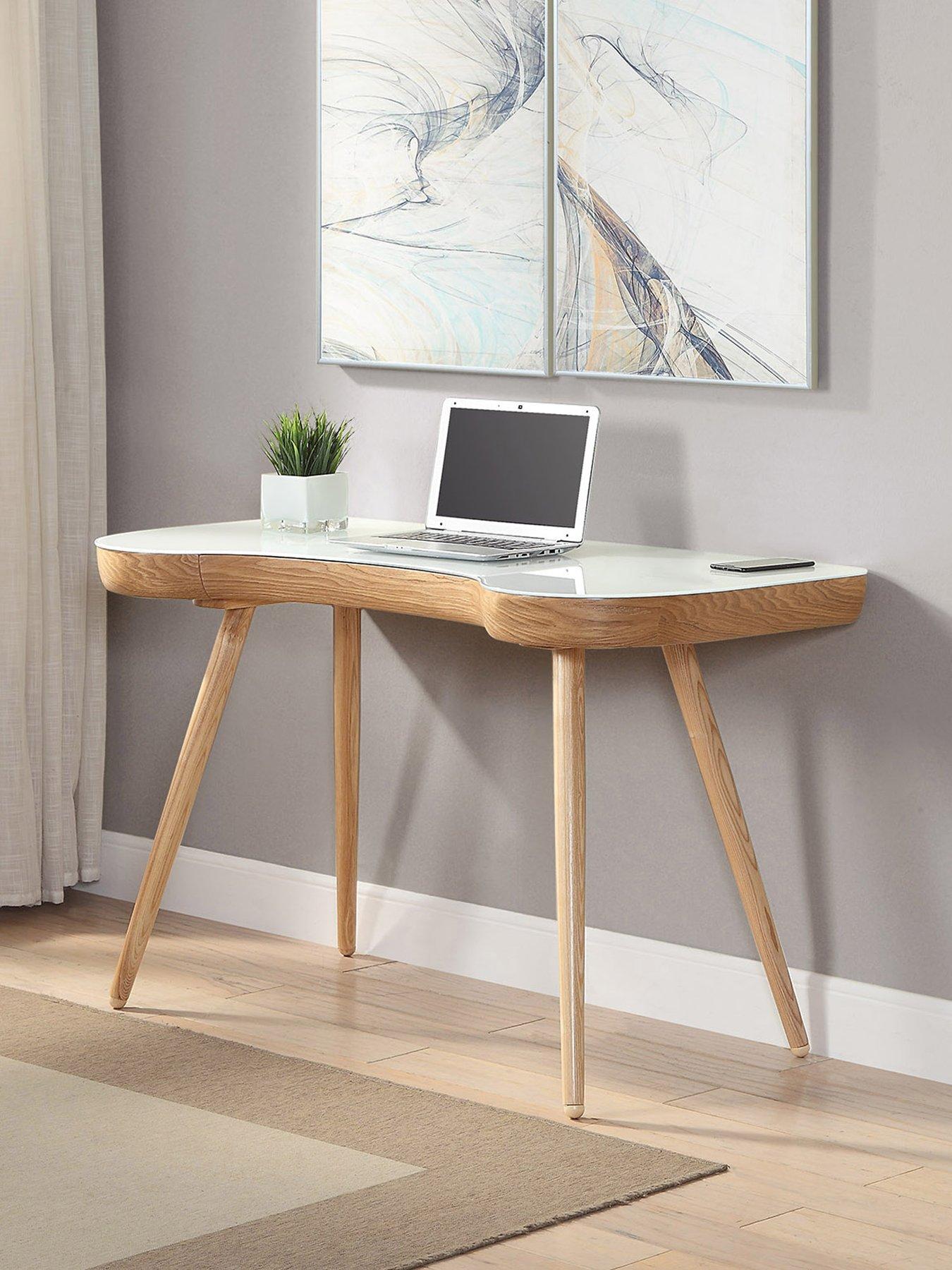 Writing desk with on sale curved legs