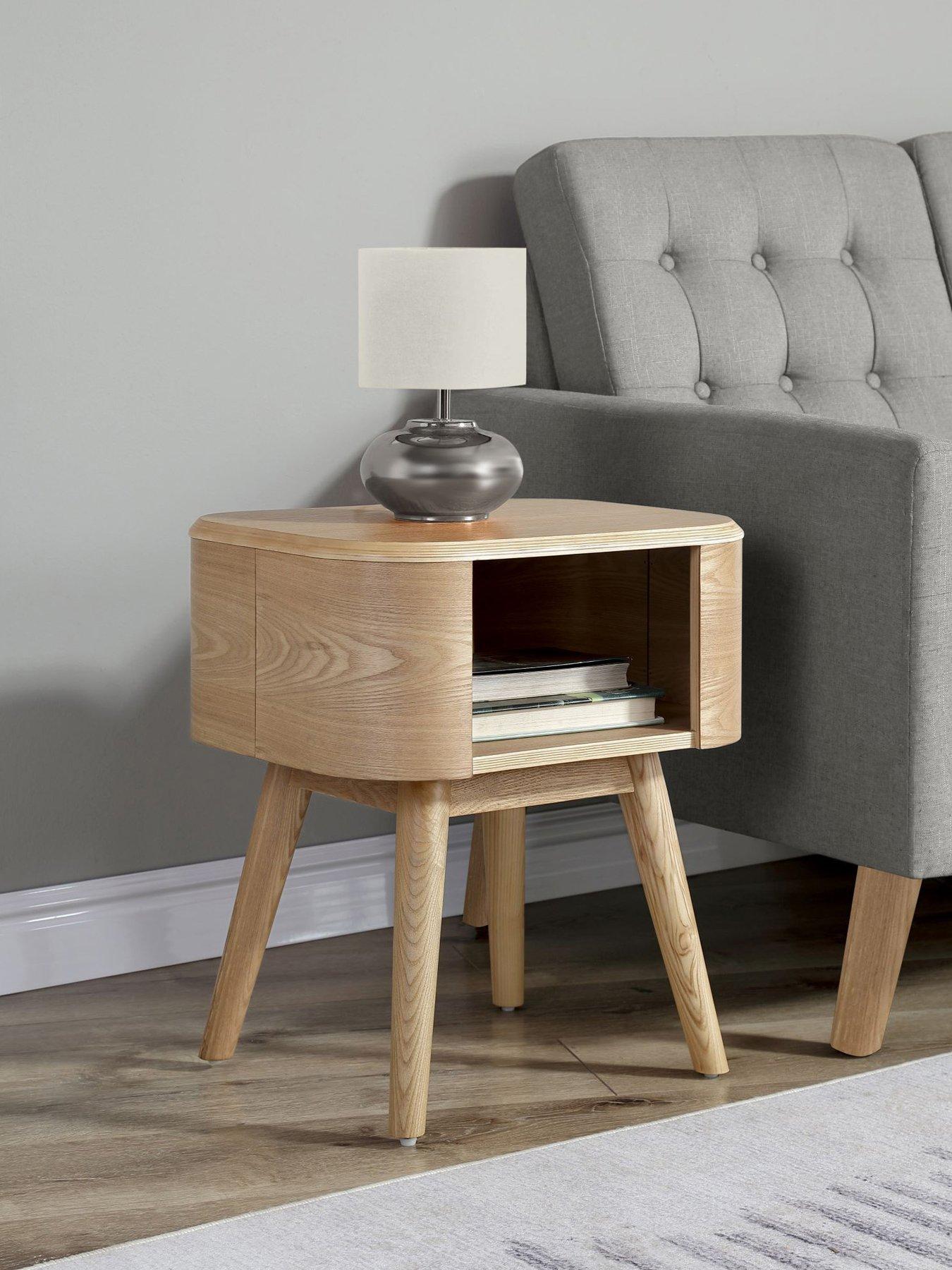 undefined Oslo Lamp Table - Real Wood Oak Veneer