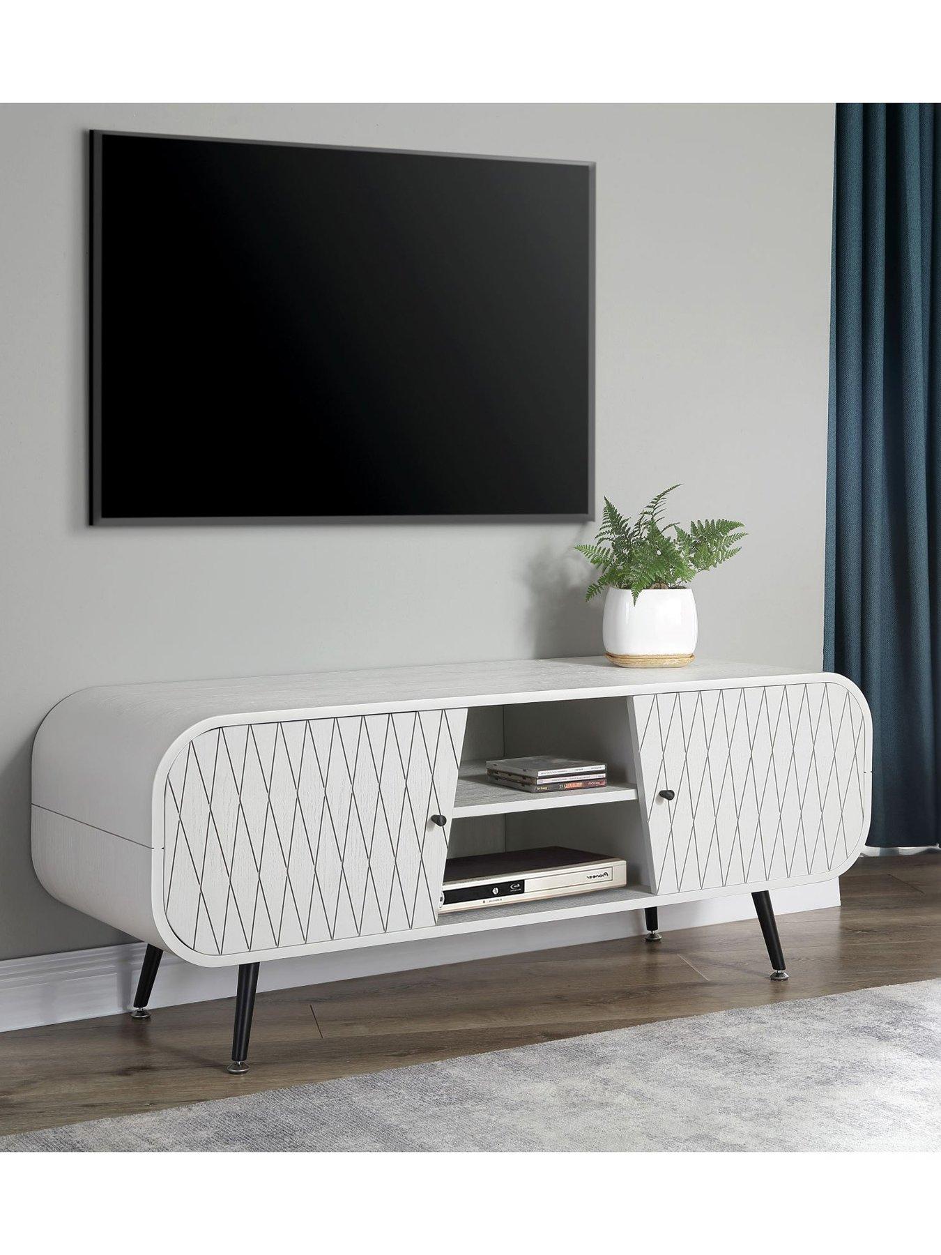 undefined Astana TV Stand - Grey - Real Wood Veneer