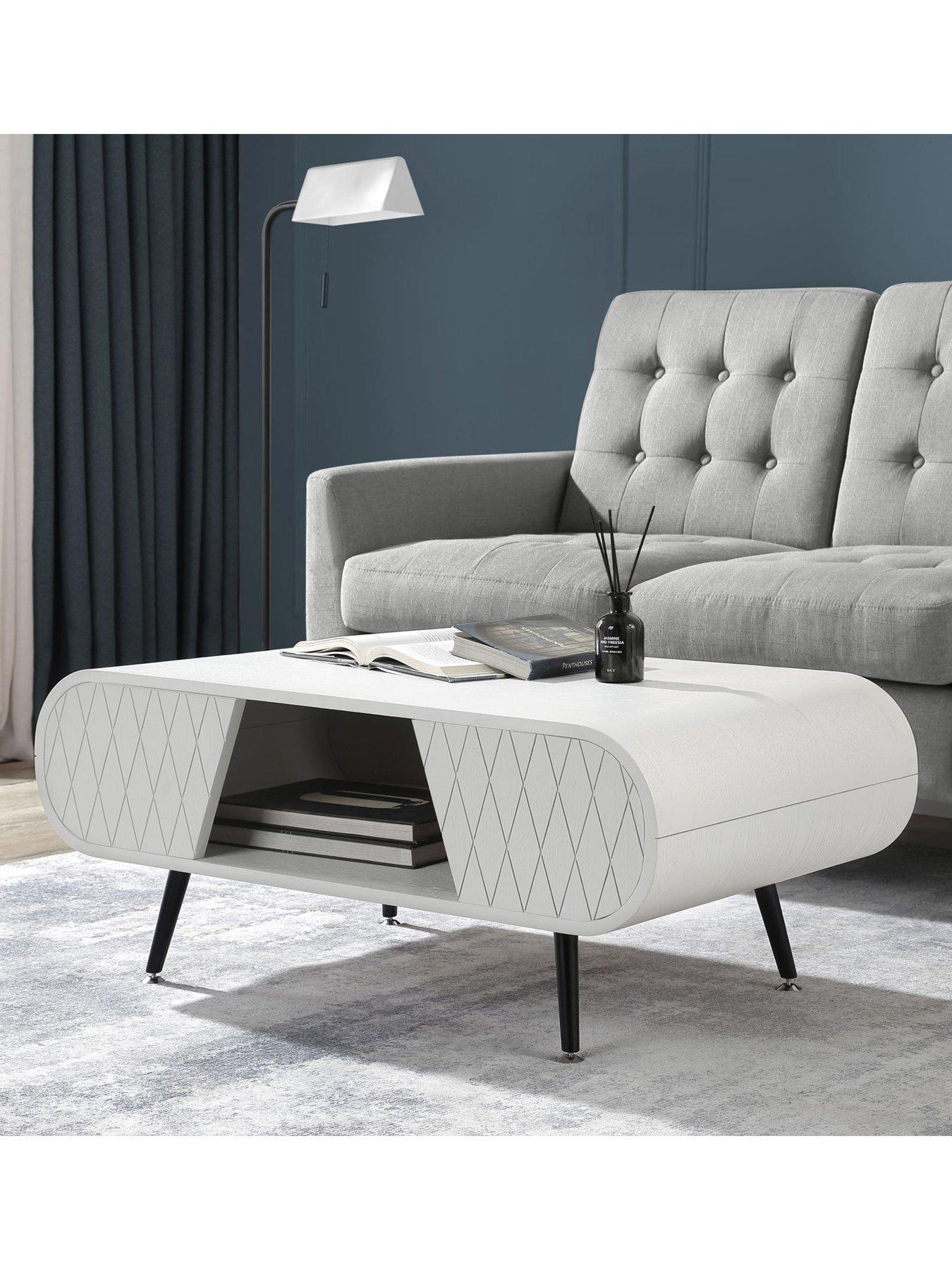 undefined Astana Coffee Table - Grey - Real Wood Veneer