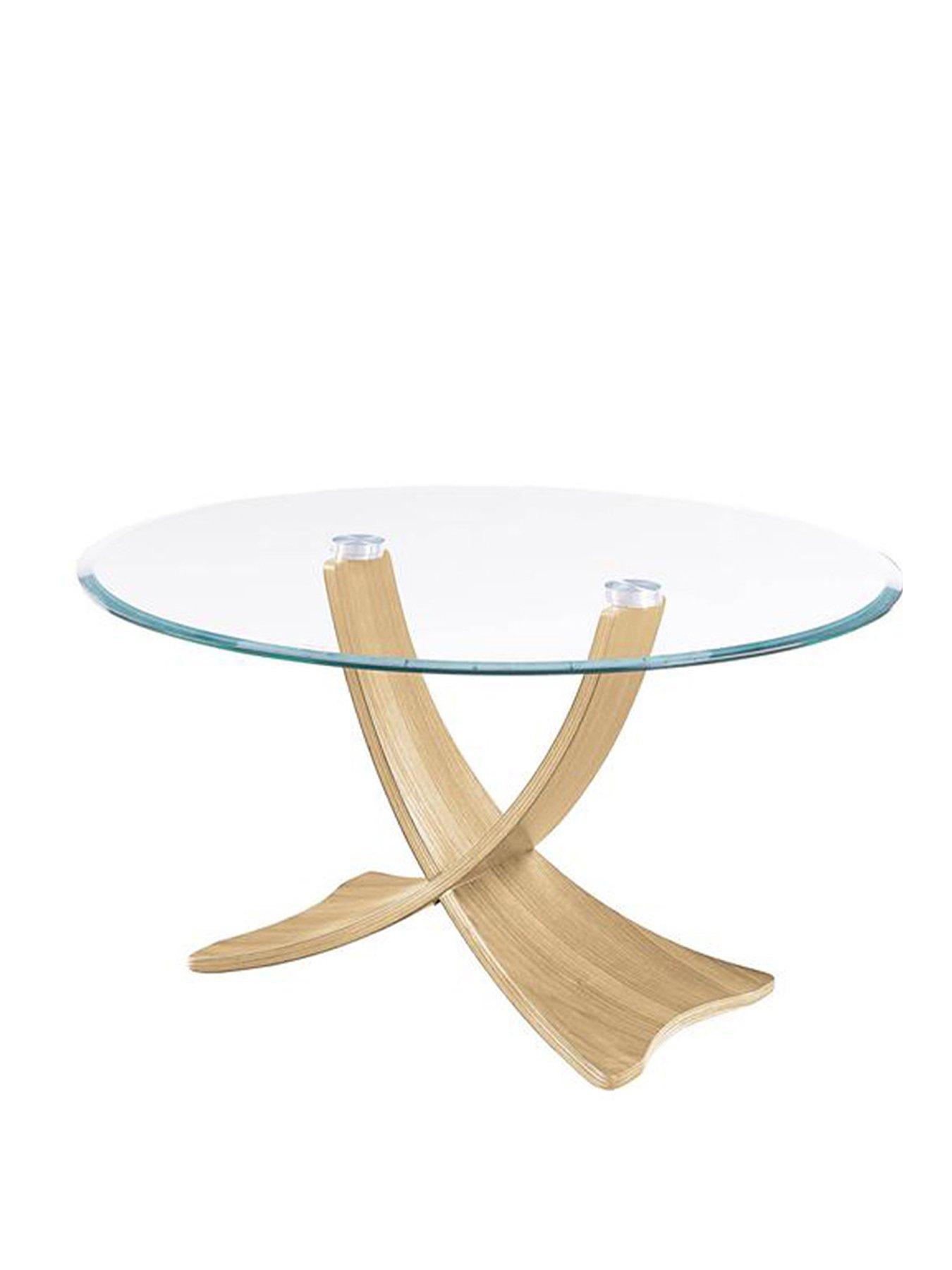 Image 2 of 3 of Jual Siena Glass Coffee Table - Real Wood Veneer