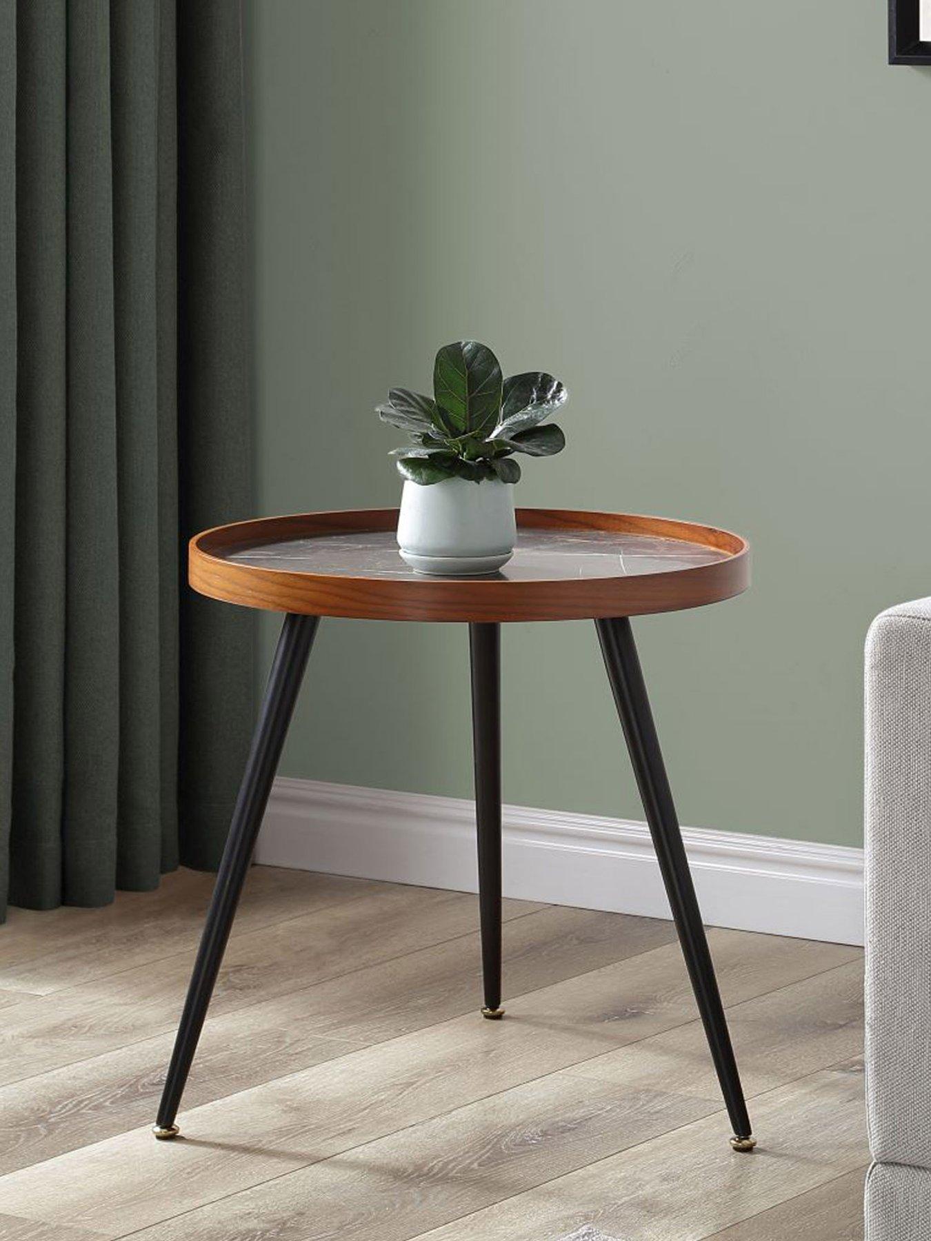 Jual Siena Lamp Table - Black/Walnut - Real Wood Veneer