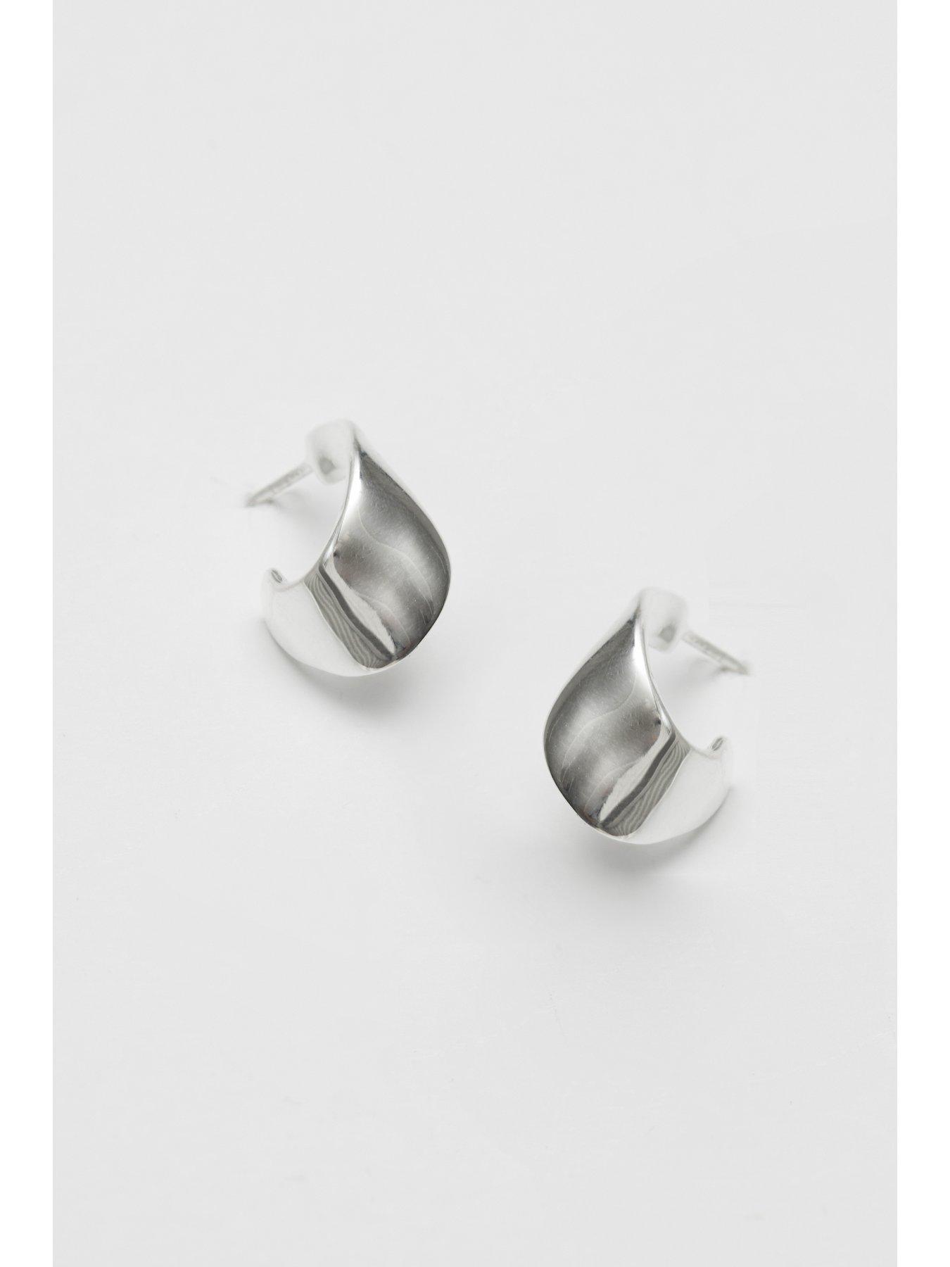 Statement Polished Hoop Earrings in Sterling Silver (3 x 67 mm)