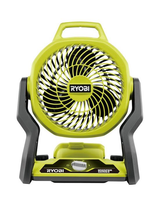 front image of ryobi-rf18-0-18v-one-cordless-non-hybrid-3-speed-fan-bare-tool
