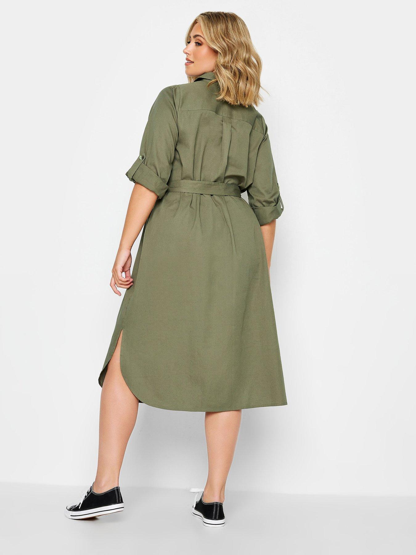 Khaki shirt store dress uk