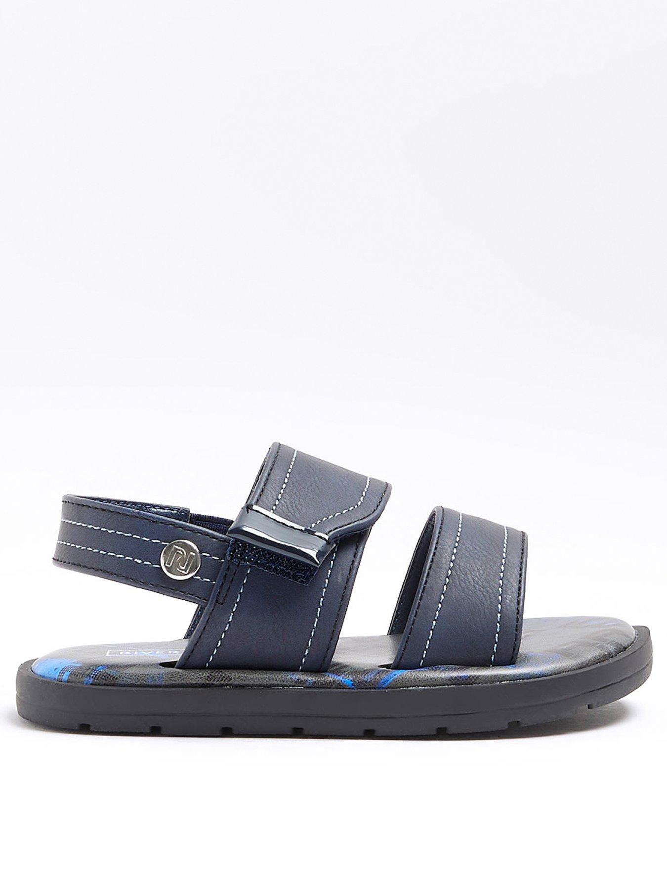 River island navy store sandals