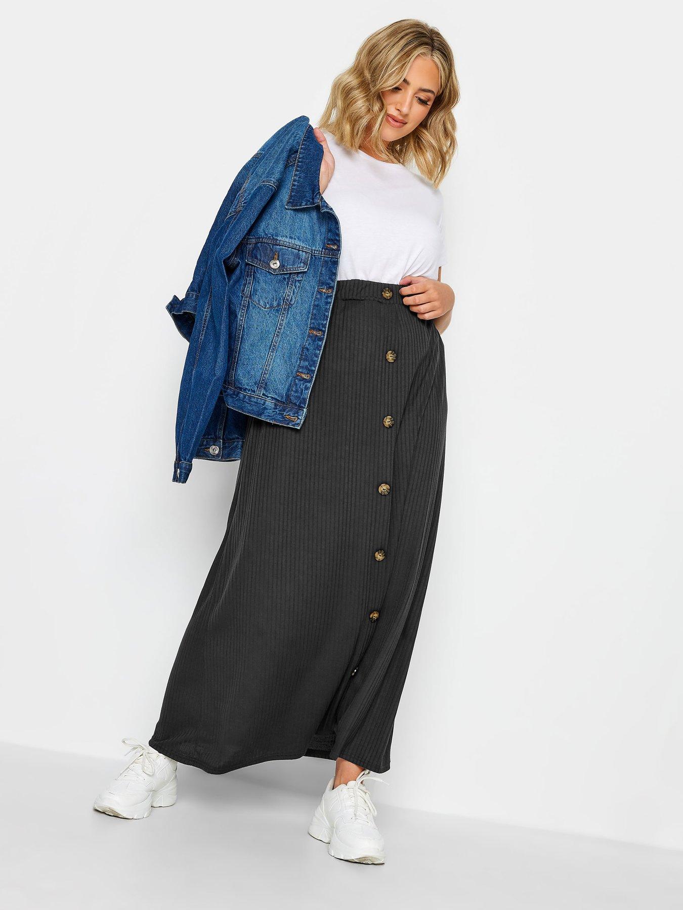 Button down best sale maxi skirt