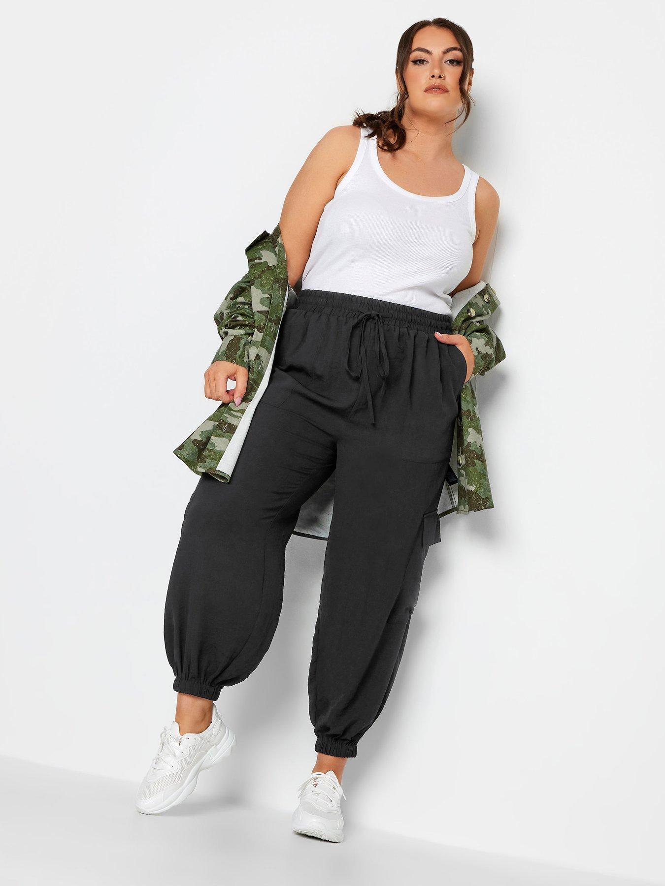 YOURS Plus Size Grey Cargo Joggers