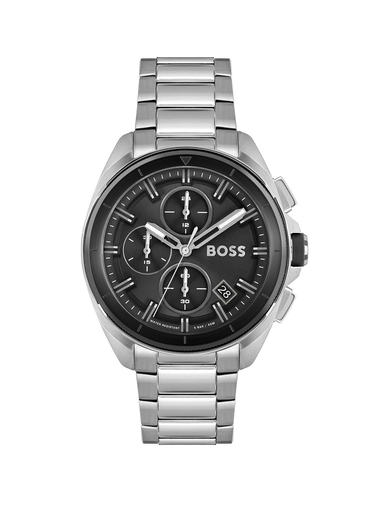 Boss stainless steel black bracelet watch new arrivals