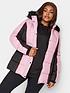  image of yours-colourblock-padded-jacket-pink