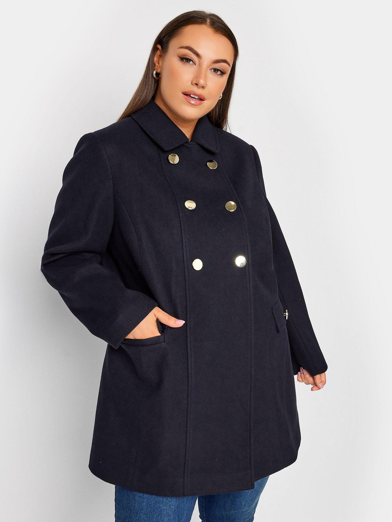 Plus size clearance navy pea coat