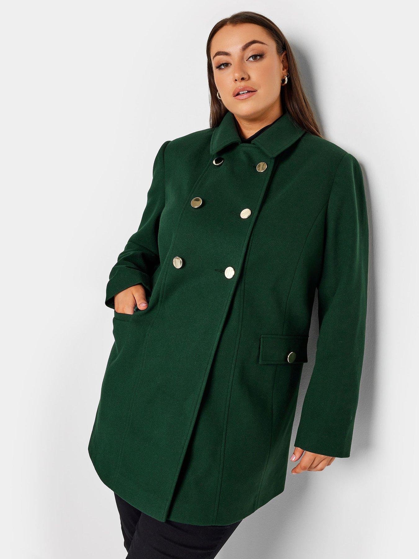 Dark green deals coat uk