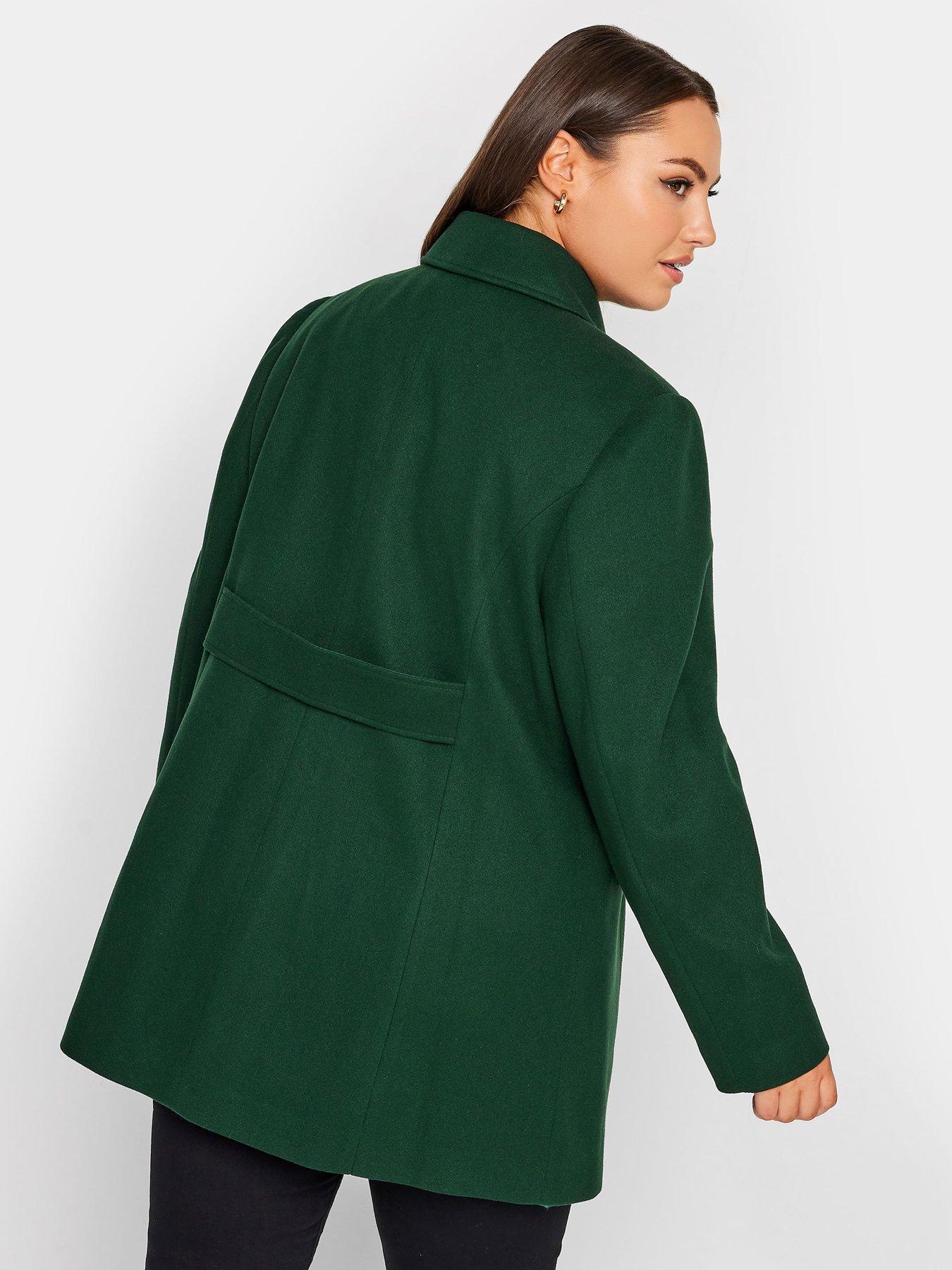 Collared Peacoat Forest Green