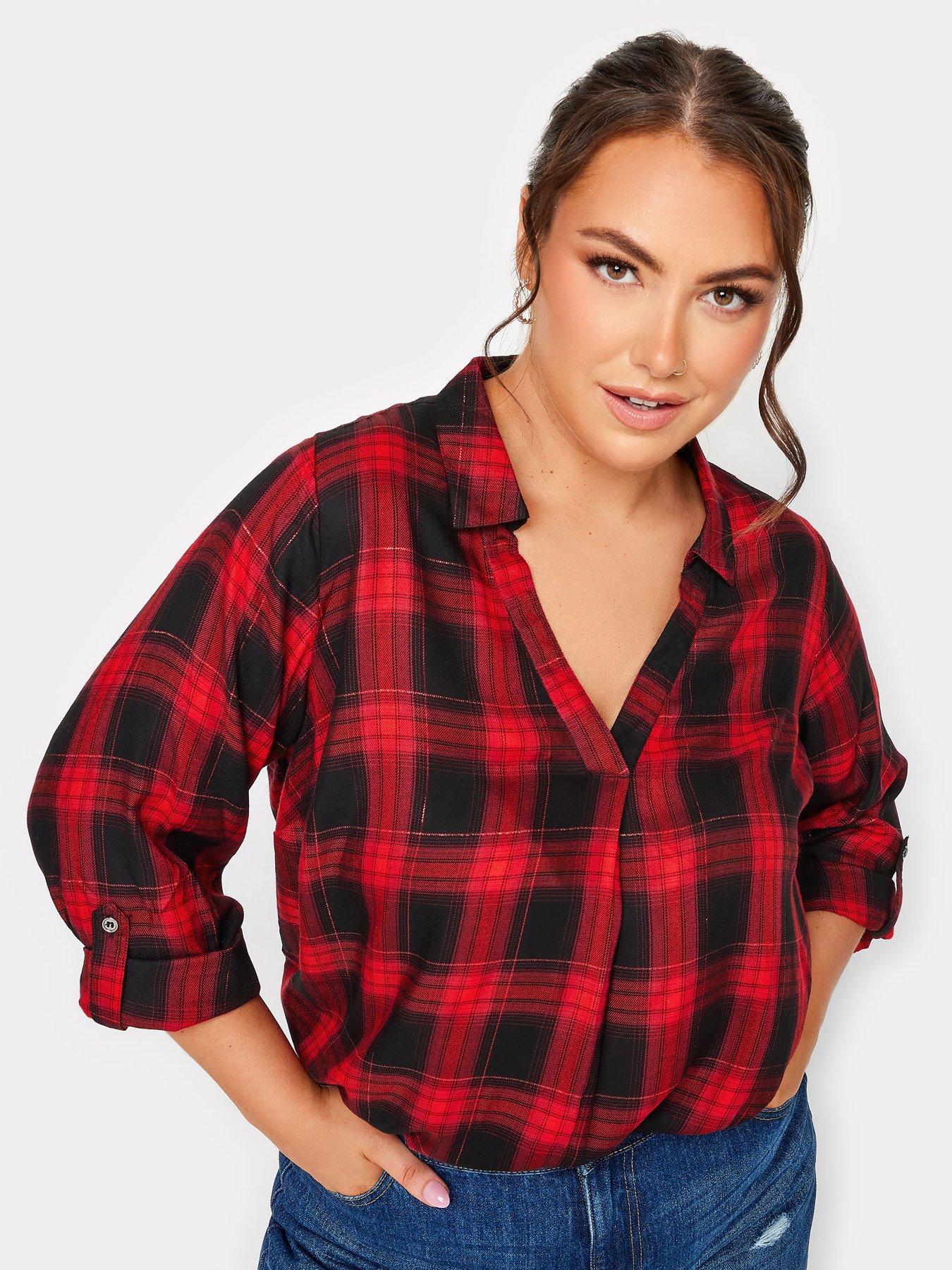 Womens red best sale flannel dress