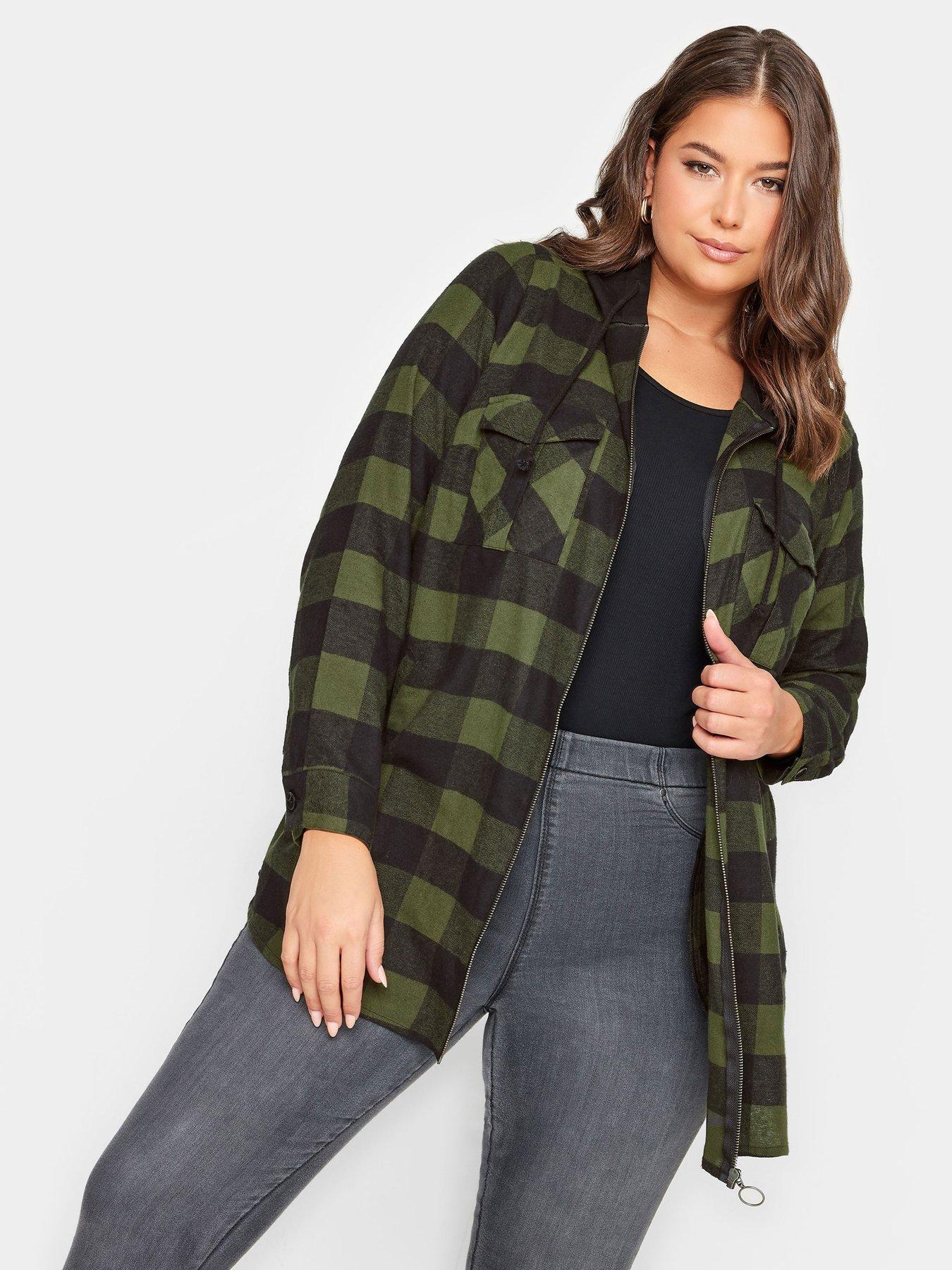 Hooded hotsell check shirt