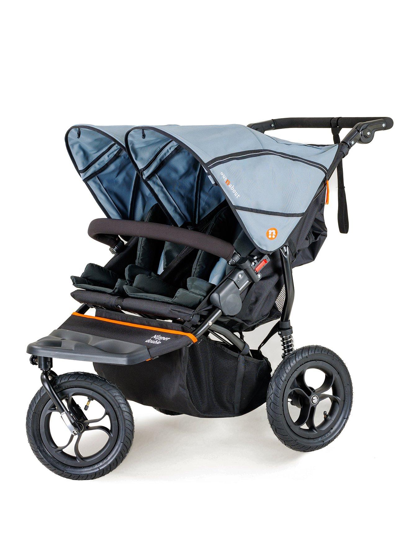Out n About Nipper Double V5 Pushchair - Rocksalt Grey