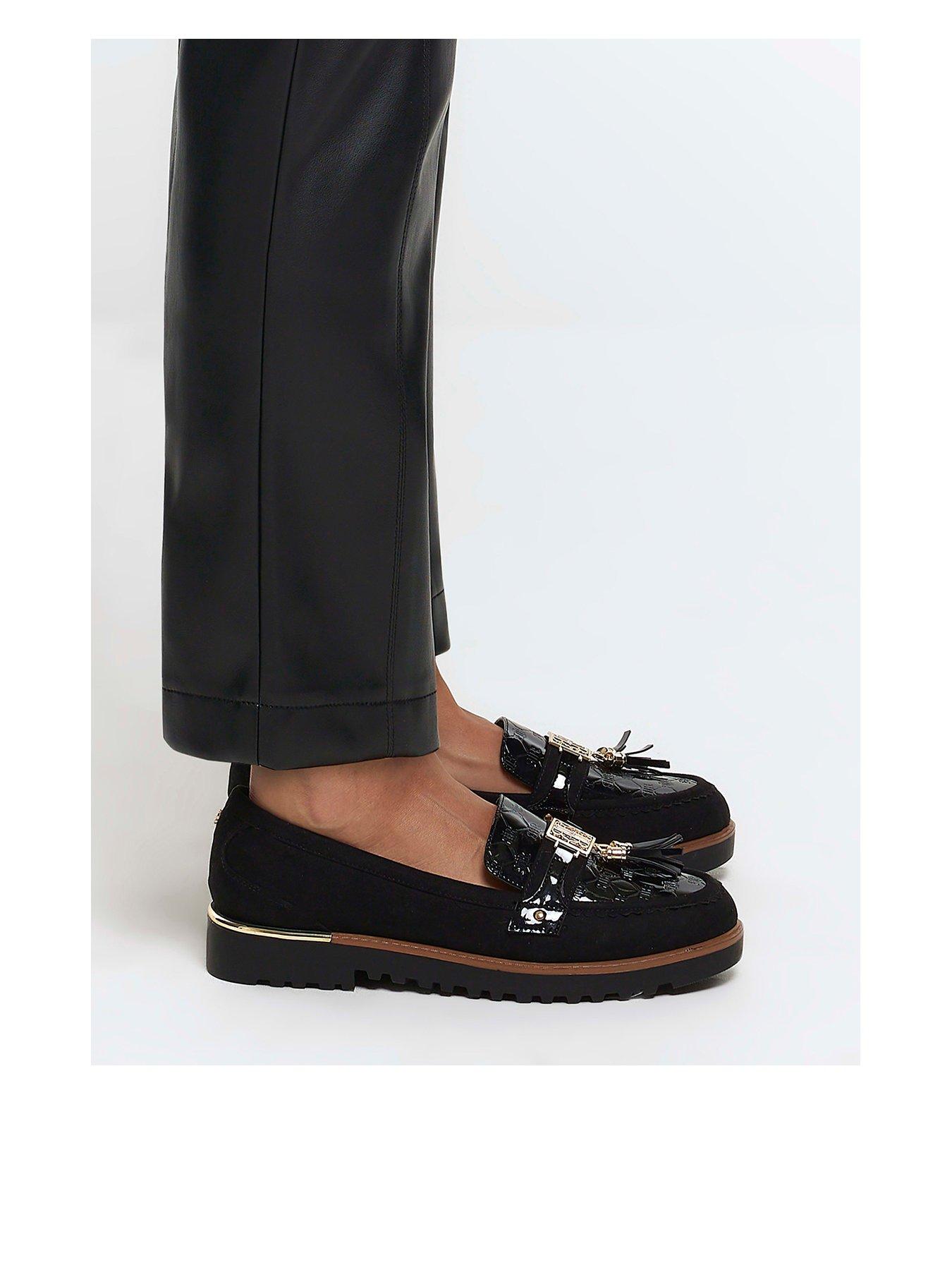 Slip on hot sale loafers black