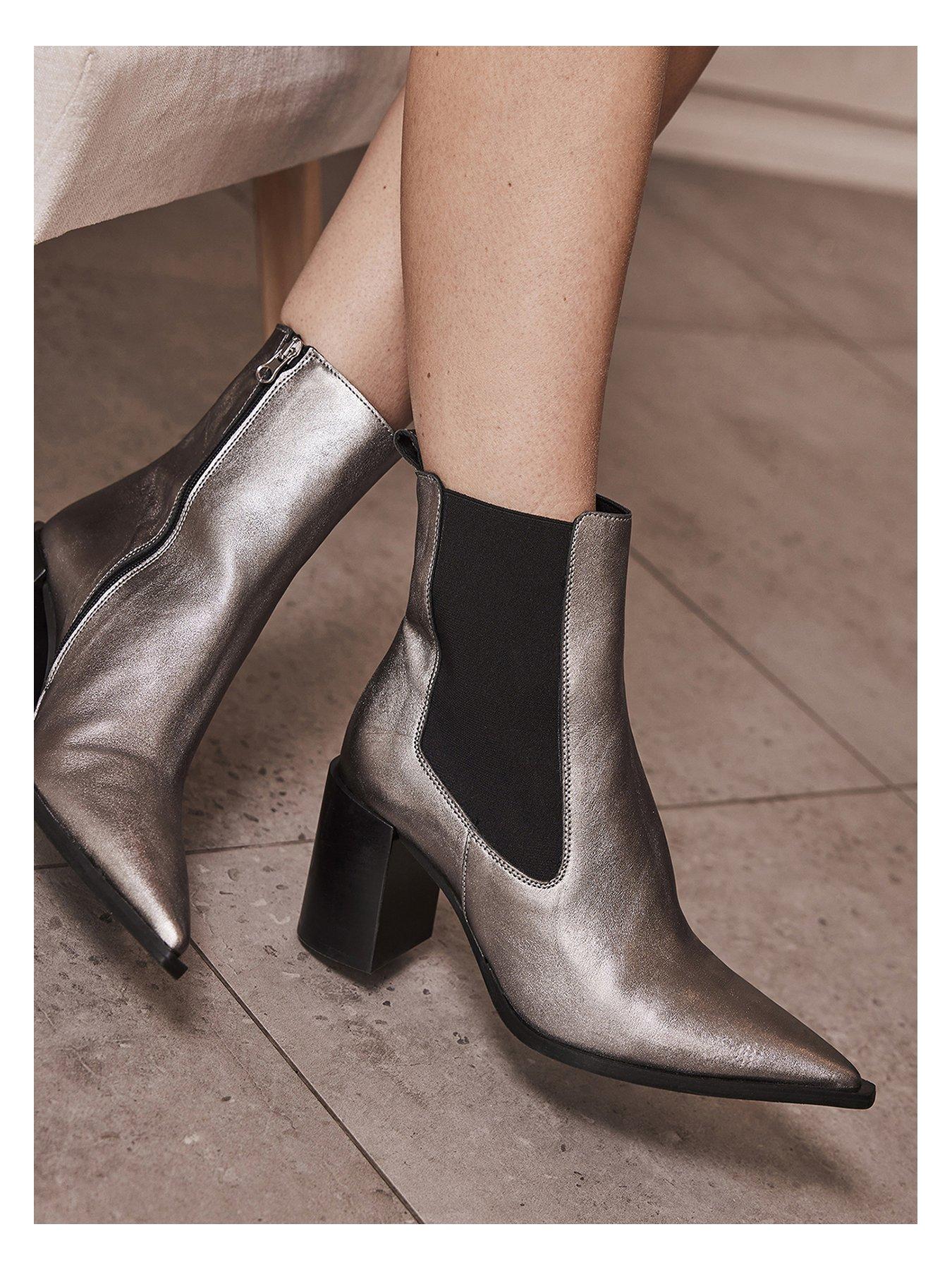 Mint velvet silver boots sale