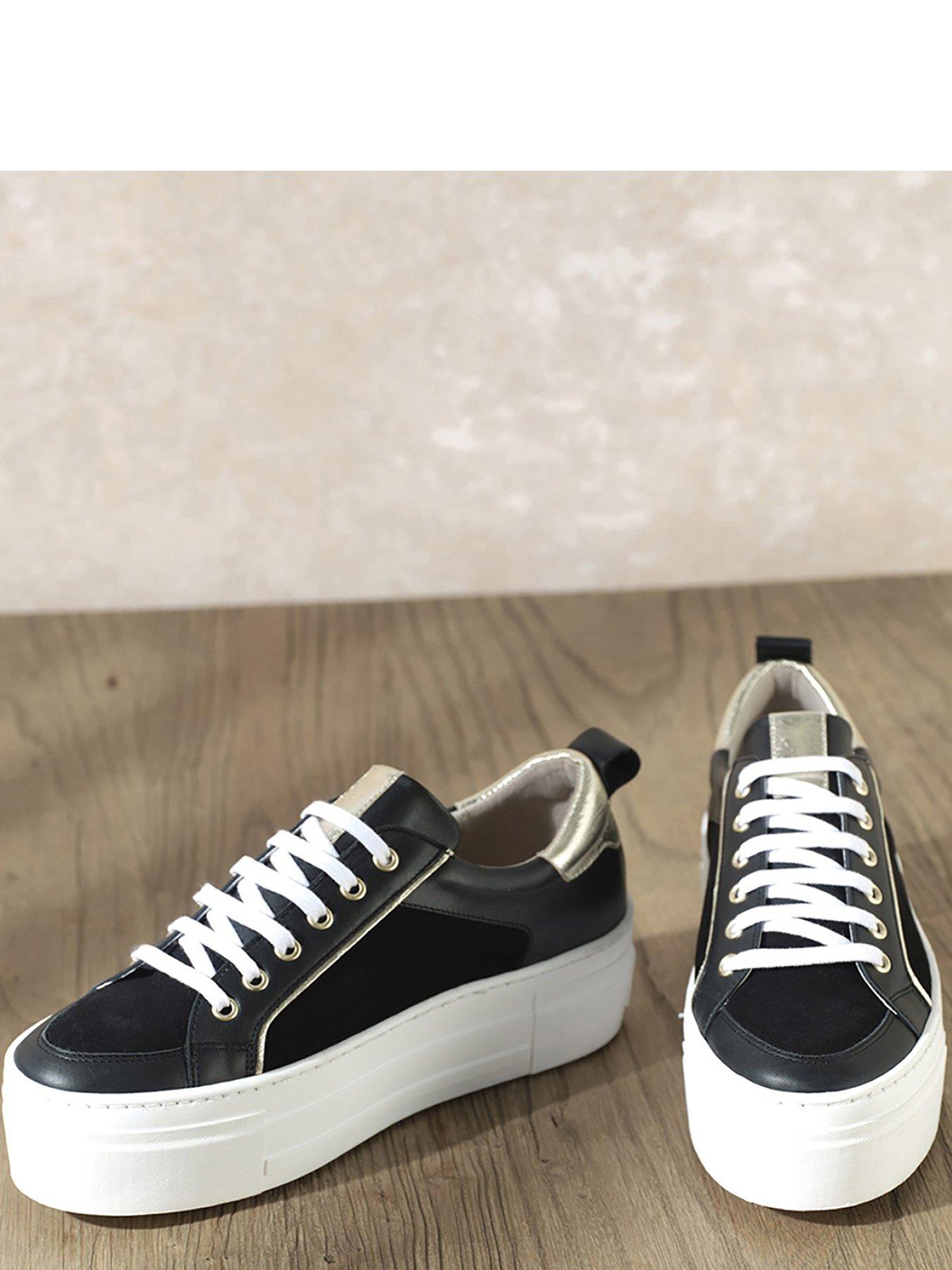 Black platform trainers uk online